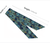 Printed cotton headband with tropical botanical pattern - View 6 | Lwiis