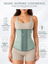 Women’s Waist Trainer Corset with Built-In Boning