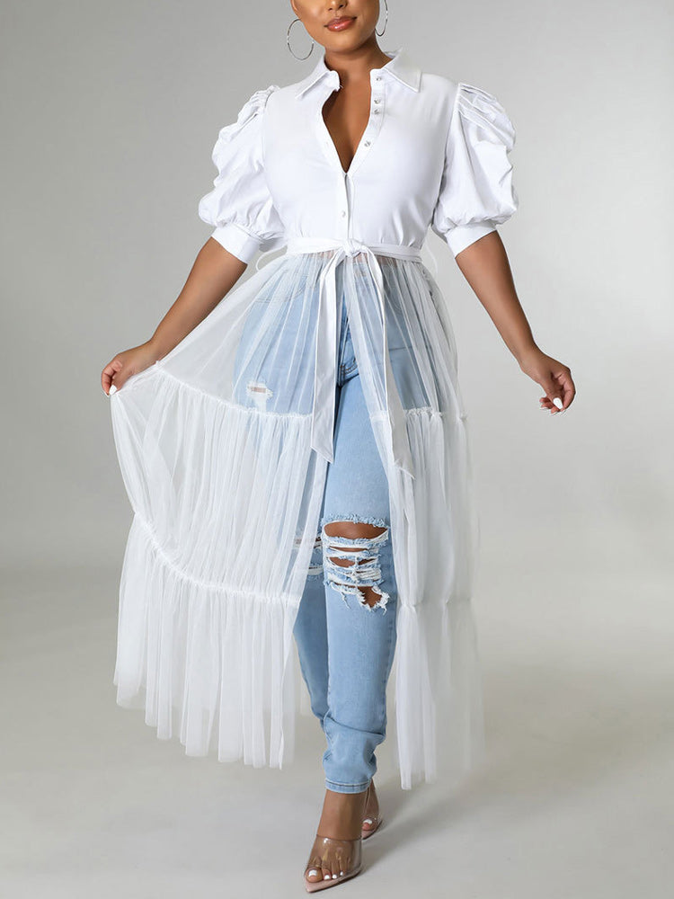 Long Sleeve Maxi Dress with Belt - View 6 | Lwiis