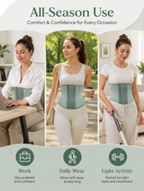 Women’s Waist Trainer Corset with Built-In Boning