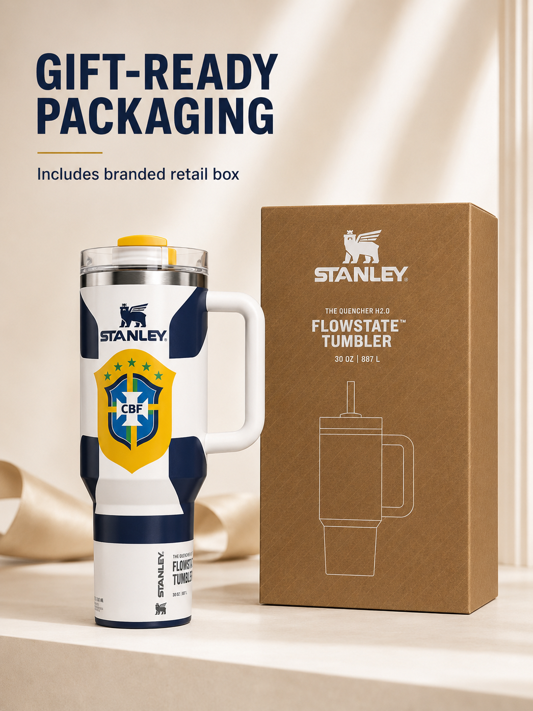 stanley world cup 2026 Brazil Tumbler With Handle