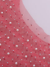 Pearl Rhinestone Cover-Up Beach Dress - View 12 | Lwiis