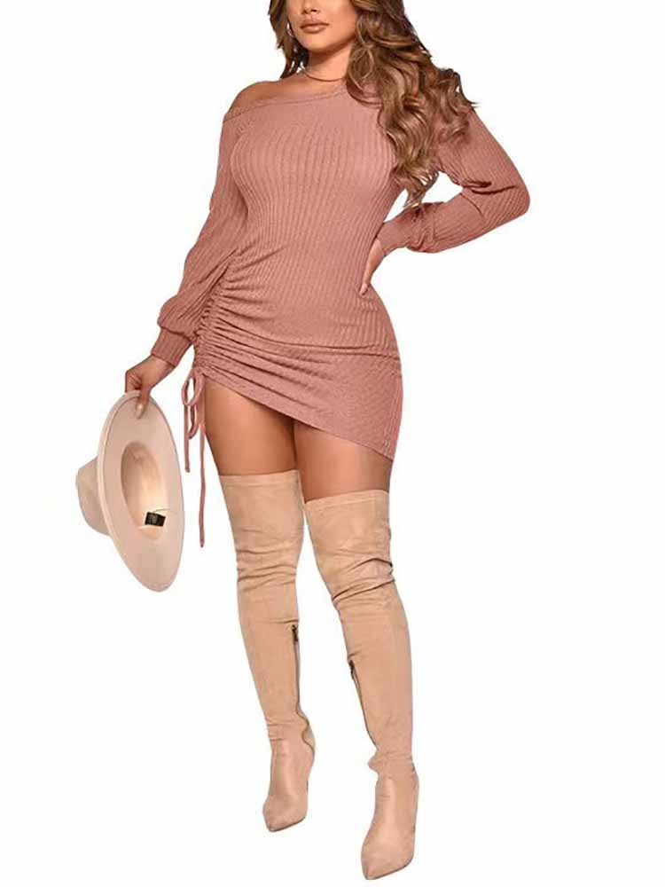Ribbed knit mini dress - View 8 | Lwiis