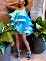 Spaghetti strap ruffle dress - View 14 | Lwiis
