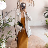 Midi Slip Dress with Spaghetti Straps - View 8 | Lwiis