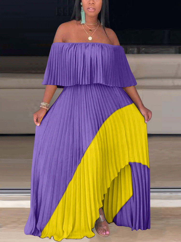 Ruffle Off Shoulder Maxi Dress - View 11 | Lwiis