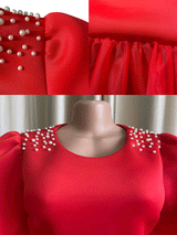 Beaded Patchwork Midi Dress - View 8 | Lwiis