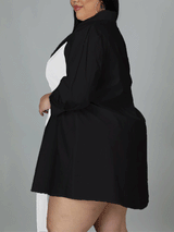 Button Down Shirt Dress with Bow Detail - View 7 | Lwiis