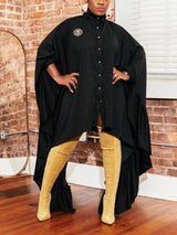 Oversized Batwing Shirt Dress - View 13 | Lwiis