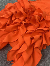 Floral asymmetrical dress with ruffle detailing - View 6 | Lwiis