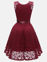 Sleeveless lace party dress - View 9 | Lwiis