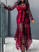 Lace Mermaid Maxi Dress - View 10 | Lwiis