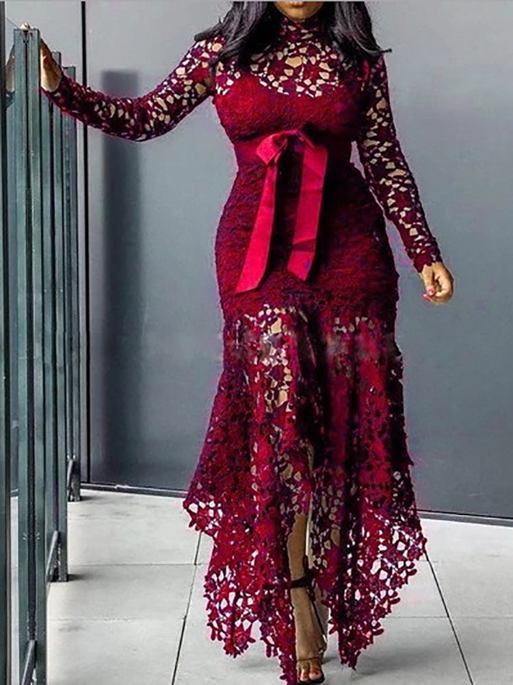 Lace Mermaid Maxi Dress - View 10 | Lwiis