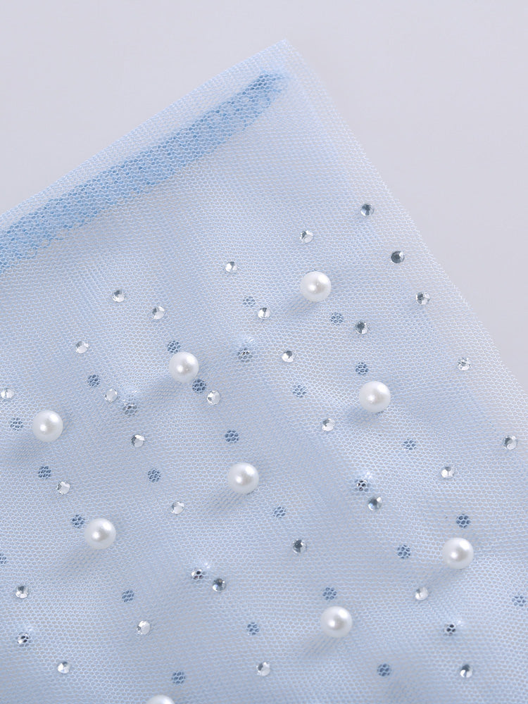 Pearl Rhinestone Cover-Up Beach Dress - View 14 | Lwiis