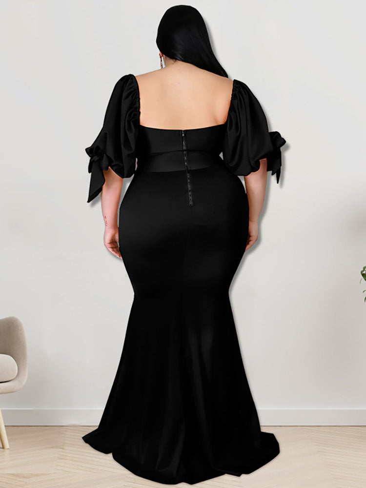 Puff sleeve party dress - View 6 | Lwiis