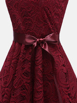 Sleeveless lace party dress - View 11 | Lwiis