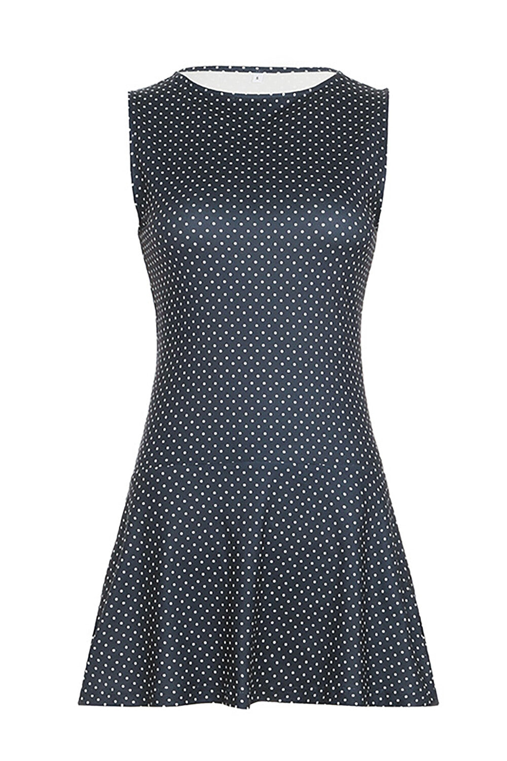 Polka dot mini dress with ruched side detail - View 6 | Lwiis