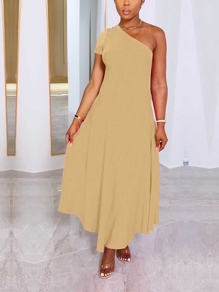 one shoulder midi dress - View 13 | Lwiis