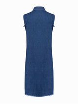 Button Front Denim Dress - View 6 | Lwiis
