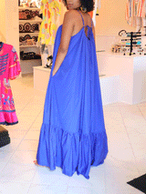 Spaghetti strap maxi dress with ruffled hem - View 15 | Lwiis