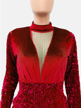 Sequin velvet mini dress - View 13 | Lwiis