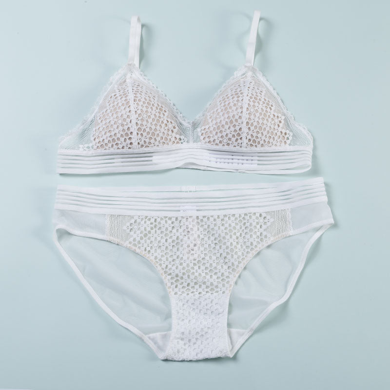 Mesh Cutout Lace Lingerie Set