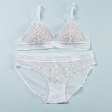 Mesh Cutout Lace Lingerie Set
