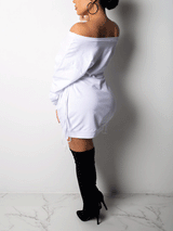 Off shoulder mini dress - View 7 | Lwiis