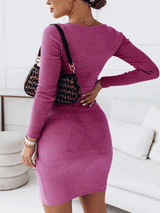 Ribbed Knit Mini Dress - View 11 | Lwiis