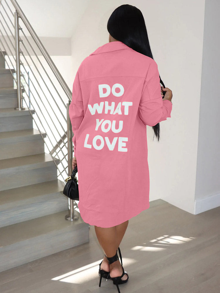 Long sleeve collared shirt dress - View 11 | Lwiis