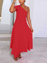 one shoulder midi dress - View 10 | Lwiis