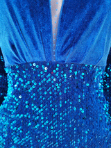 Sequin velvet mini dress - View 10 | Lwiis