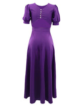 Puff Sleeve Cut-Out Back Dress - View 12 | Lwiis