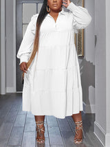 Ruffle V Neck Maxi Dress - View 8 | Lwiis