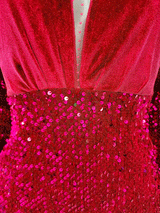 Sequin velvet mini dress - View 14 | Lwiis