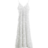 Feather trim maxi dress - View 7 | Lwiis