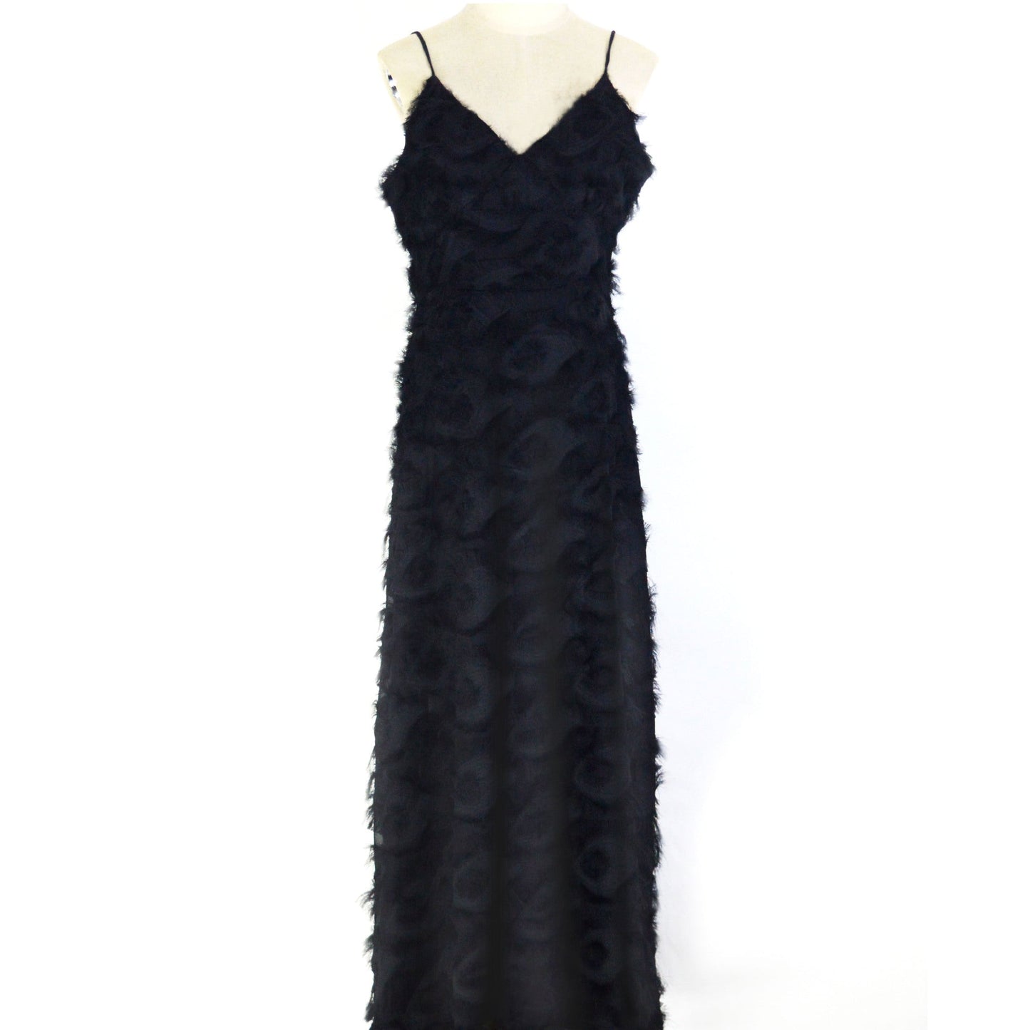 Feather trim maxi dress - View 6 | Lwiis