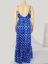 Boho maxi dress with tie-dye print and ruffled hem - View 11 | Lwiis