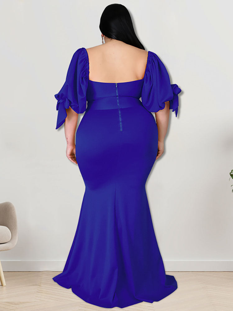 Puff sleeve party dress - View 12 | Lwiis