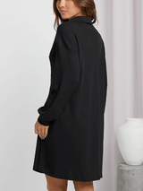 Waffle Knit Collared Midi Dress - View 10 | Lwiis