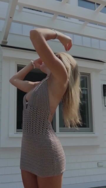 Crocheted halter mini dress - View 7 | Lwiis