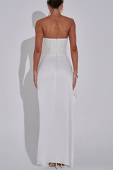 Strapless sequin corset maxi dress - View 12 | Lwiis