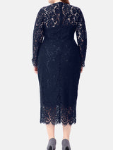 Elegant long sleeve lace maxi dress - View 9 | Lwiis