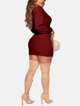 Ribbed knit mini dress - View 8 | Lwiis