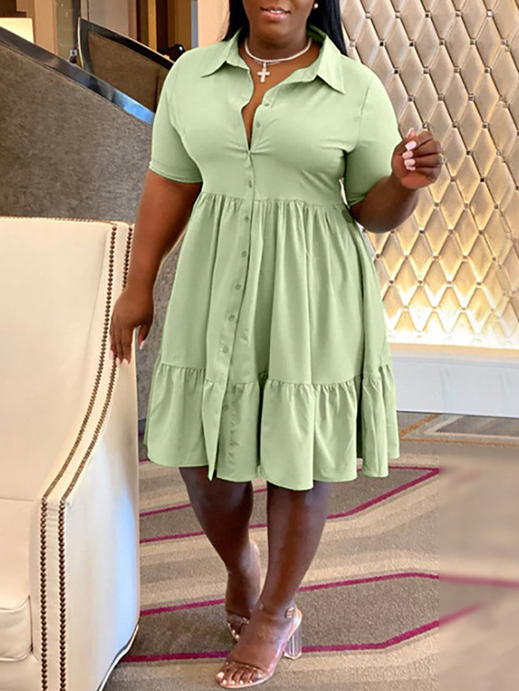 Button Down Shirt Dress - View 7 | Lwiis