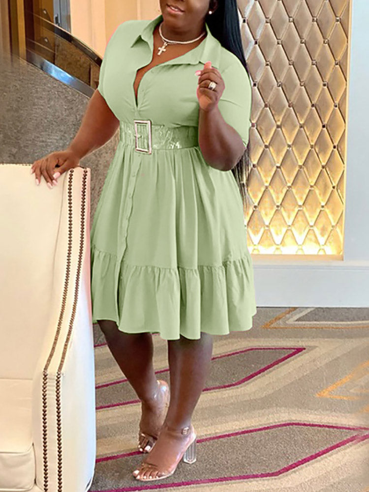 Button Down Shirt Dress - View 8 | Lwiis