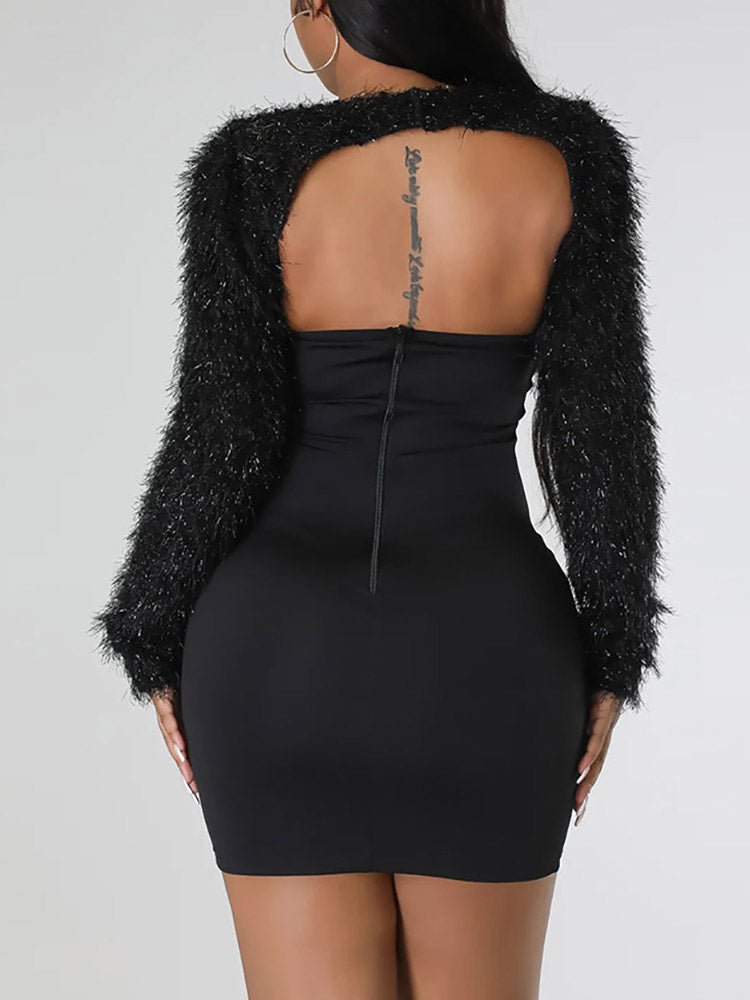 Knit bralette dress with waistcoat set - View 6 | Lwiis