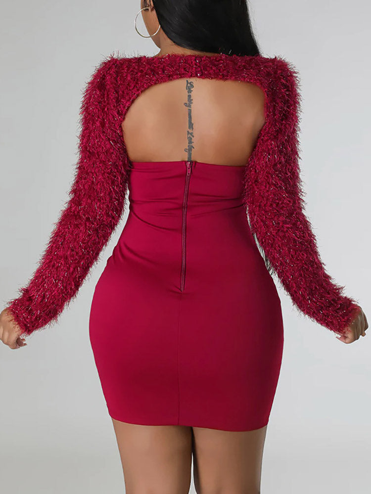 Knit bralette dress with waistcoat set - View 7 | Lwiis