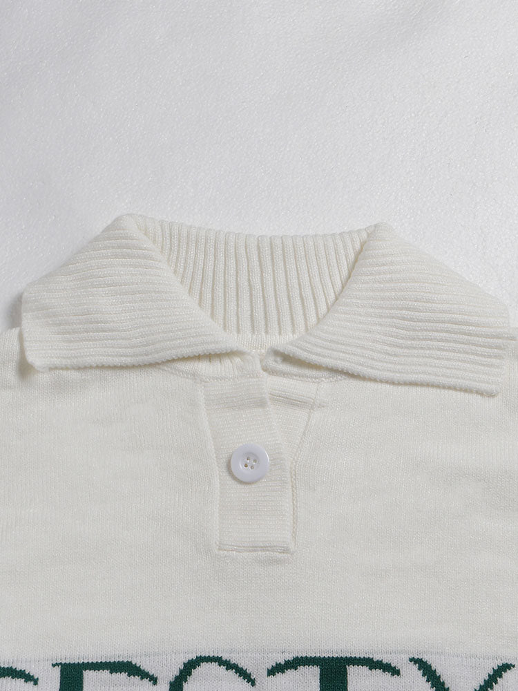Oversized Letter Graphic Sweater Dress - View 6 | Lwiis