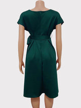 Elegant A-line V-neck party dress - View 6 | Lwiis